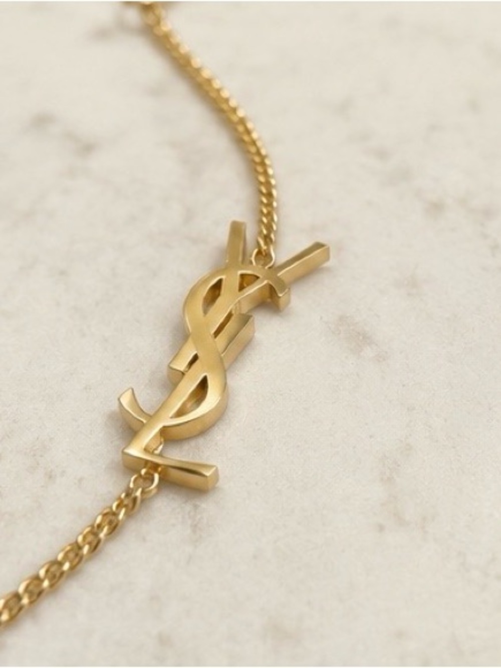 Gold YSL Logo Bracelet - Picture 2 of 5